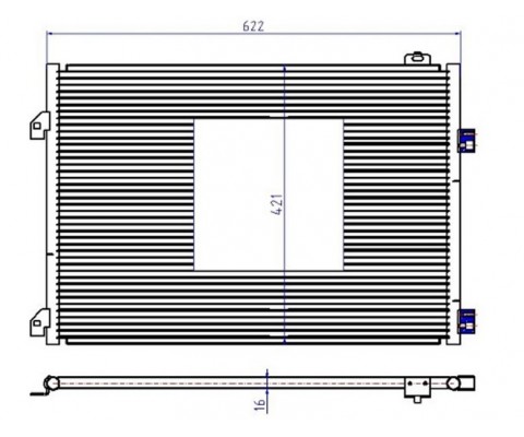 KLİMA KONDENSERİ CLIO SYMBOL 1.5 DCI 04 MEK 658x411x16