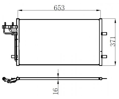 KLİMA RADYATORU KONDENSERİ FOCUS CMAX 03-07 1.6-1.8-2.0-1.6TDCI-1.8TDCI-2.0TDCI 628x371x16