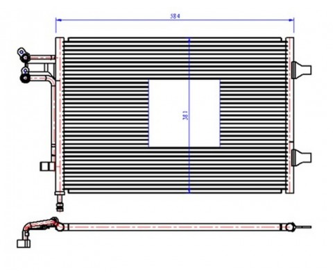 KLİMA RADYATORU KONDENSERİ FIESTA V-FUSION 02 08 1.6TDCI 583x373x16