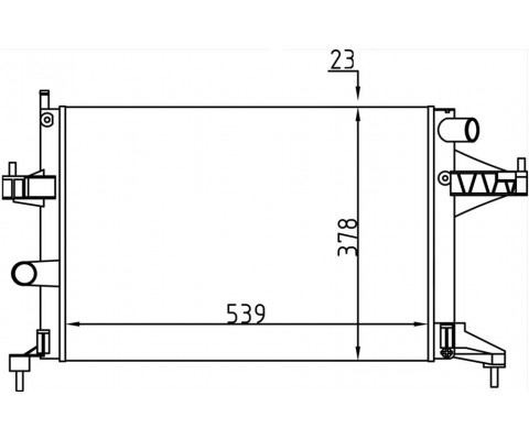 SU RADYATÖRÜ OPEL CORSA C 1.4 1.8 00 COMBO 1.6 1.6CNG 01 TIGRA 1.8 04 MT AC NAC MEKANİK 539x378x24 95513833-9196689