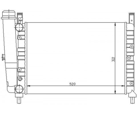 RADYATÖR UNO 70 1.4 ie-1.5 ie MEK 520x322x23