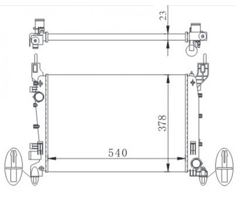 RADYATÖR LINEA 1.4 MPI 540x378x23