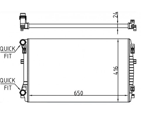 RADYATÖR GOLF VII-A3 1.2-1.4-1.6TDİ 12 MEK 650x395x23 MT