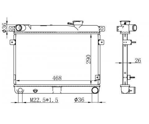 RADYATOR M131 EM-YM BRAZİNG MT 290X458X26