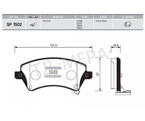 ÖN FREN BALATA TOYOTA COROLLA 1.4L 1.6L 4ZZ-FE 3ZZ-FE ZZE120 ZZE121 VVTi 02-06 / 1.4L 1NDTV NDE120 04-06