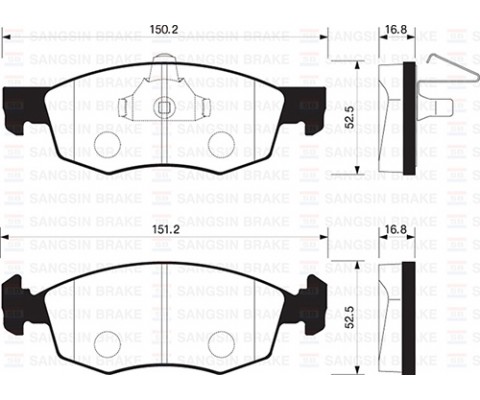 ÖN FREN BALATA FIAT PALIO WEEKEND 96- / ALBEA 01- / DOBLO 00-