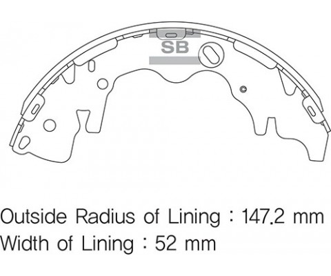 ARKA KAMPANA PABUÇ BALATA HYUNDAI STAREX 2.5L D4BH TC. TCI panelvan 03-08 / H-1 2.5L D4CB 08-