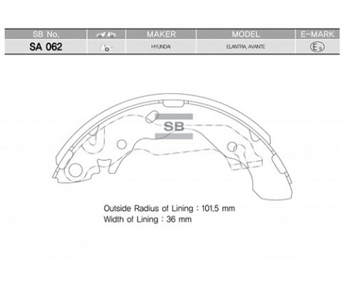 ARKA KAMPANA PABUÇ BALATA HYUNDAI ACCENT 1.3L 1.5L 1.6L 1.5L CRDİ 02-05 / ELANTRA 1.6L G4ED 02-05 / MATRIX 1.5L D4FA 05- DAR TİP