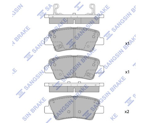 ARKA FREN BALATA HYUNDAI ELANTRA 1.6L D4FB G4FG 6 vites 16- / i20 1.1L 1.2L 1.4L 15- / KIA SPORTAG E 1.6L G4FJ 7 vites 15- ÜSTTEN DELİKLİ TİP