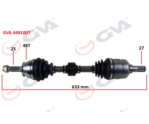 KOMPLE AKS SOL ACCENT ERA 06 1.5 CRDİ ABS Lİ 48DİŞ 633mm