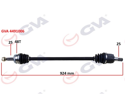 KOMPLE AKS SAĞ ACCENT ERA 06-12 1.4GL-1.6 GLS ABS Lİ 48DİŞ 924mm