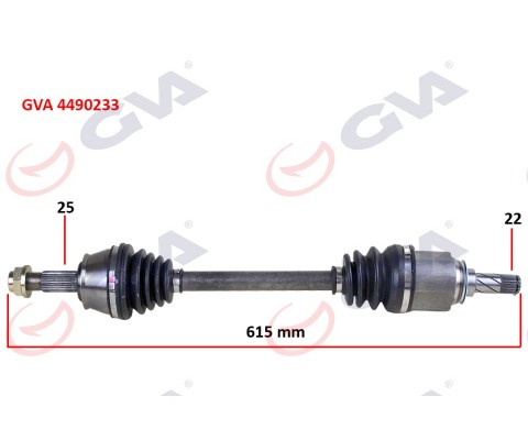 KOMPLE AKS SOL CORSA D 1.3 CDTI 06 DTJ 615mm