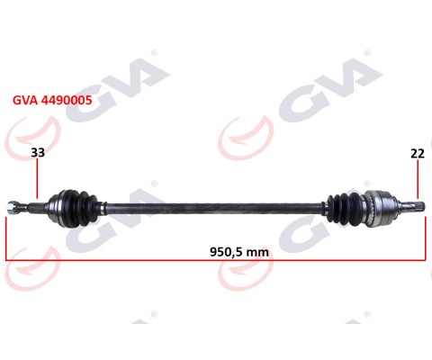 KOMPLE AKS SAĞ ASTRA G 1.4/1.6 16V 98-05 950mm