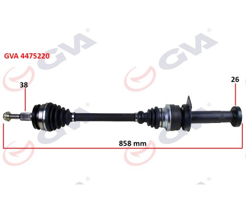 KOMPLE AKS SAĞ TRANSPORTER T5 1.9 TDİ 03-11 858mm AXB-AXC