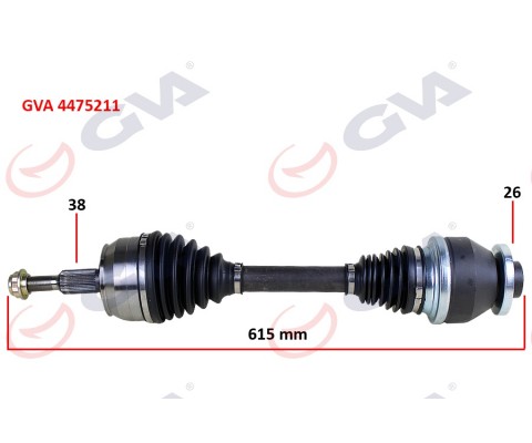 KOMPLE AKS SOL TRANSPORTER T5 2.5 TDİ 03-11 6 VİTES 615mm