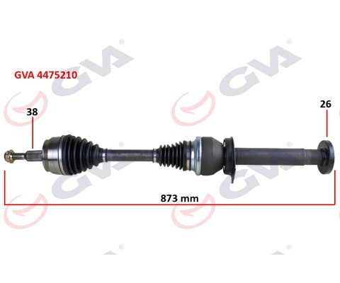 KOMPLE AKS SAĞ TRANSPORTER T5 2.5 TDİ 03-11 6 VİTES 880mm DÜZ VİTES