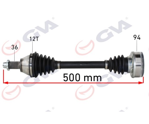 KOMPLE AKS SOL POLO-IBIZA-FABIA 1.4 16V 01-12 500mm