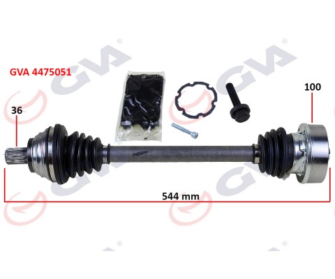 KOMPLE AKS SOL GOLF 5/6-A3-LEON-OCTAVIA 1.6 102 hp MAN. 544mm