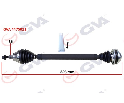 KOMPLE AKS SAĞ CADDY III 1.9 TDI 04-10 BJB 803mm