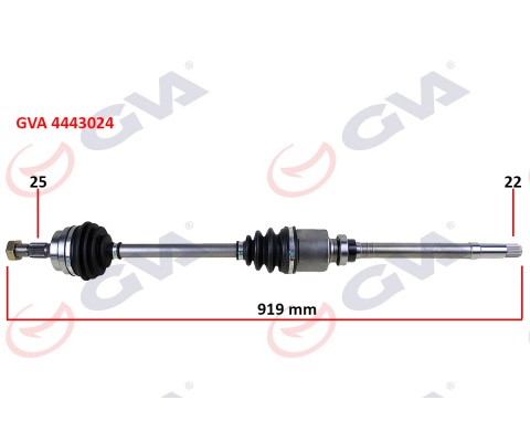 KOMPLE AKS SAĞ PEUGEOT 306 1.6 93-00 919mm