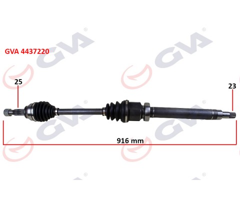 ÖN AKS KOMPLE SAĞ FIESTA V 1.4 TDCI 02 08 FUISON 1.4 TDCI FIESTA VII 08 12 1.25-1.4TDCI- 1..5 TDCI-1.6 TDCI 916mm