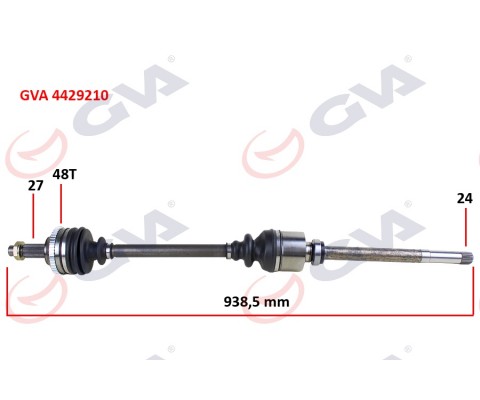 KOMPLE AKS SAĞ SCUDO-EXPERT-JUMPY 1.9D 96-06 ABS Lİ 48DİŞ 938mm