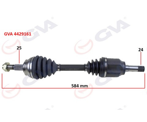 KOMPLE AKS SOL LINEA 1.3 MTJ 07- 90HP MİLSİZ 584mm