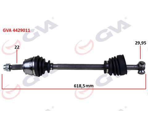 KOMPLE AKS SOL DOBLO 1.9D 01 618mm