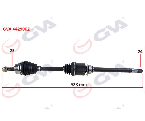 KOMPLE AKS SAĞ DOBLO 1.9 JTD 01 DOBLO-ALBEA 1.3 MTJ 05 928mm