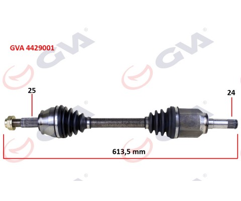 KOMPLE AKS SOL DOBLO 1.9 JTD 01 DOBLO-ALBEA 1.3 MTJ 05 613.5mm