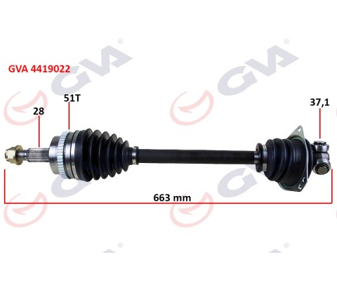 KOMPLE AKS SOL MASTER 2 2.5 DCİ 98-10 ABS Lİ 51DİŞ 663mm