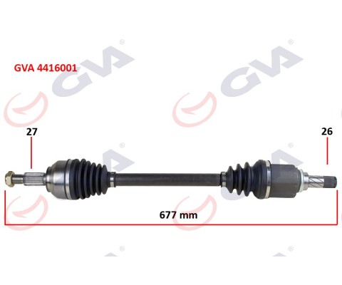 KOMPLE AKS SOL KANGOO 3 1.5 DCİ 08- 677mm