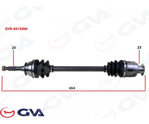 KOMPLE AKS SAĞ/SOL RENAULT 12 654mm