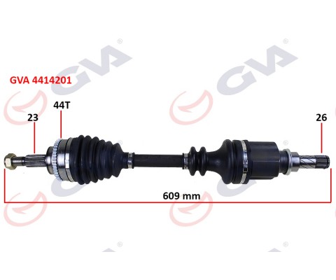 KOMPLE AKS SOL CLIO SYMBOL THALIA 1.5 DCİ 08- ABS Lİ 44DİŞ 609mm