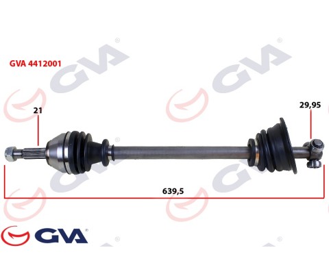 KOMPLE AKS SOL RENAULT 19 1.4 639mm