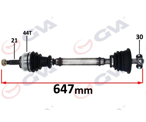 KOMPLE AKS SOL MEGANE I 1.4/1.6 96-03 ABS Lİ 44DİŞ 647mm