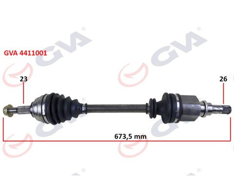 KOMPLE AKS SOL MEGANE II 1.4/1.6 16V-1.5 DCİ 02-08 673mm