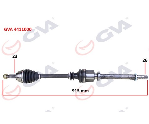 KOMPLE AKS SAĞ MEGANE II 1.4/1.6 16V-1.5 DCİ 02-08 915mm