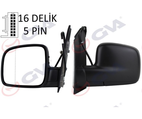 DIŞ DİKİZ AYNASI SOL CADDY 04 ELEKTRİKLİ ISITMALI ASFERİK 5 FİŞ VM-375EHAL