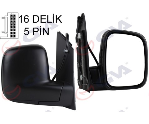 DIŞ DİKİZ AYNASI SAĞ CADDY 04 ELEKTRİKLİ ISITMALI KONVEKS 5 FİŞ VM-375EHR