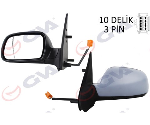 DIŞ DİKİZ AYNASI SOL XSARA 03 ELEKTRİKLİ ISITMALI ASTARLI ASFERİK 3 FİŞ VM-6146EPAL