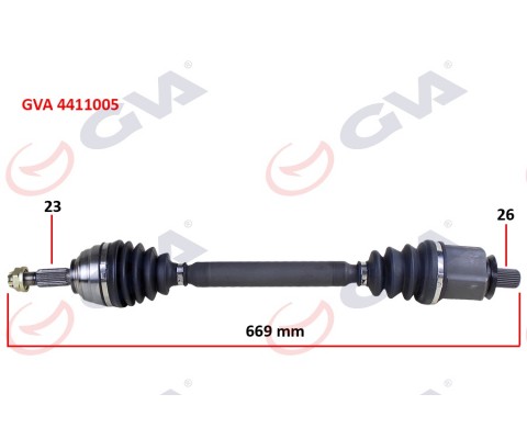 KOMPLE AKS SOL MEGANE II 1.6 16V 03-08 669mm AUTO.