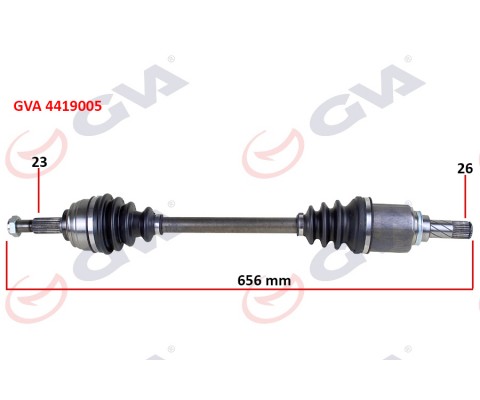 KOMPLE AKS SOL DACIA SANDERO STEPWAY II 12- 1.5DCI 656mm