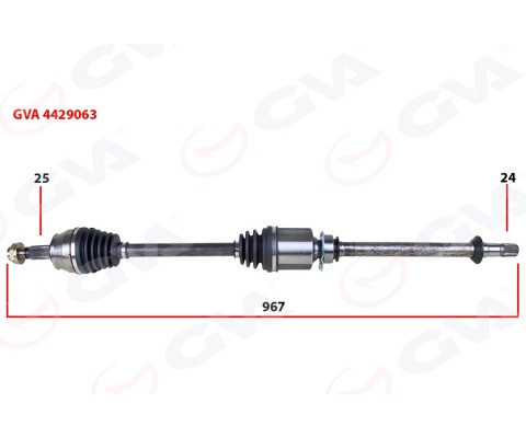 KOMPLE AKS SAĞ MİLLİ DOBLO 1.3 MULTIJET 10 967mm