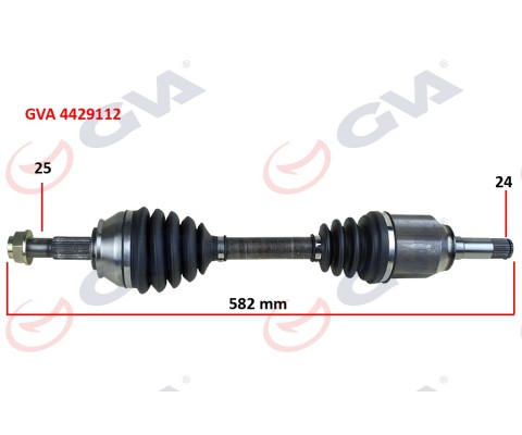 KOMPLE AKS SOL FIORINO 1.3 MTJ 07-13 582mm AKS LALE Lİ