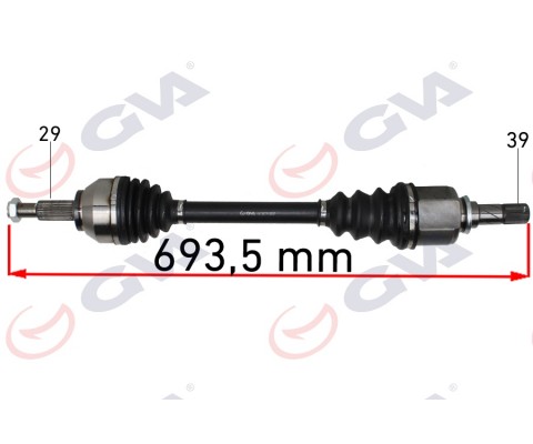 KOMPLE AKS SOL RENAULT TRAFİC III 1.6 DCİ 14- 693mm