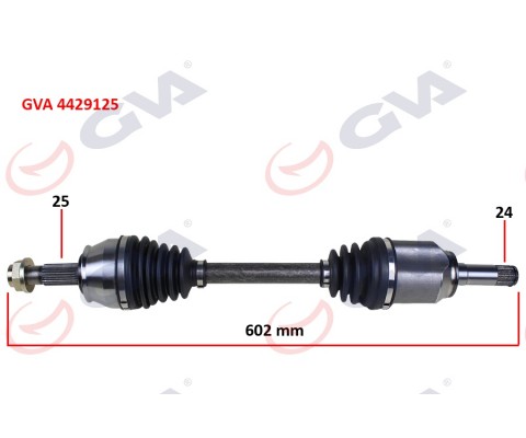 AKS KOMPLE SOL BIPPER-NEMO 1.3 HDI 10 FIORINO 1.3 MJTD Euro5 MOT. 13 İÇ AKS KAFALI 602mm