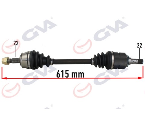 KOMPLE AKS SOL OPEL CORSA D 1.0-1.2-1.4 07-14 -CORSA E 15 -ADAM 13 615mm