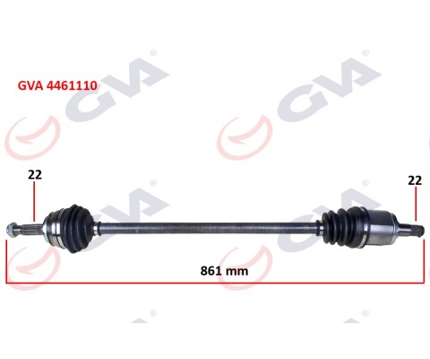 KOMPLE AKS SAĞ SKODA FAVORIT 1.3 89-94 865mm