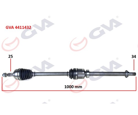 KOMPLE AKS SAĞ MEGANE IV 1.5DCI 16- EURO6 A-T 1000mm